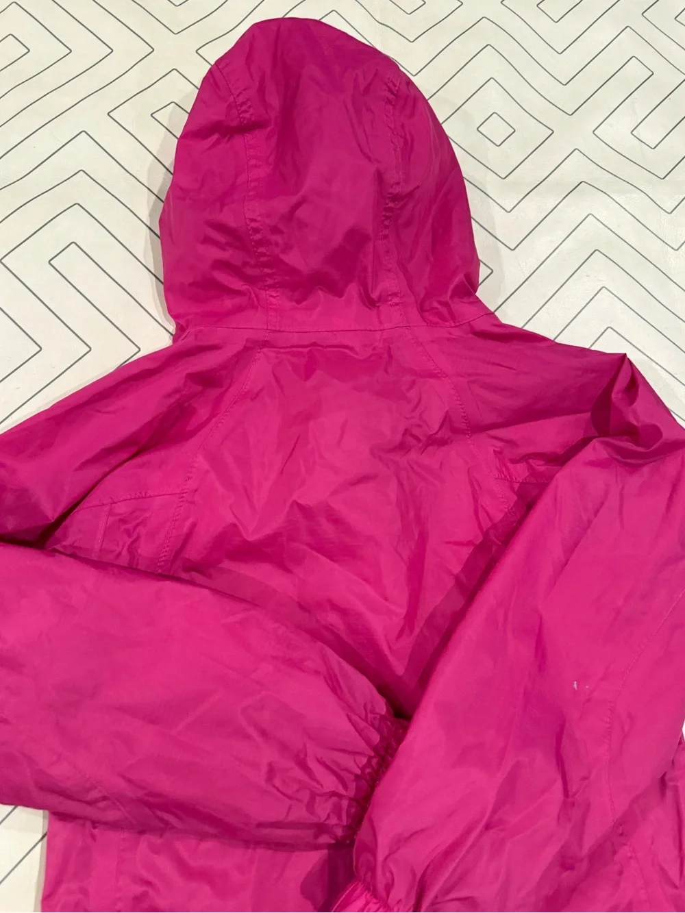 L.L. Bean Girls' Pink Hooded Rain Jacket